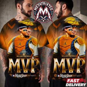 William Contreras Team Milwaukee Brewers MLB MVP The 2026 World Series Champions All Over Print T-Shirt