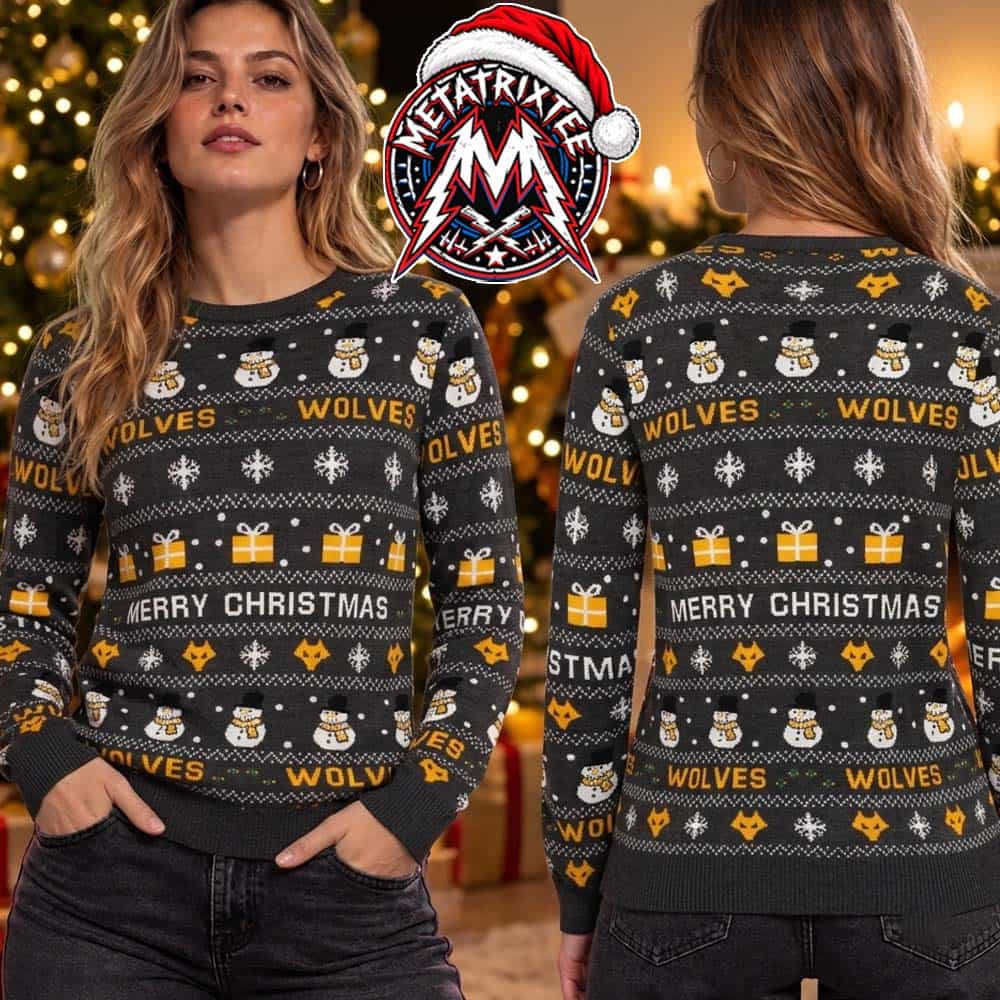 Wolverhampton Wanderers FC Merry Christmas Snowman Logo Print Ugly Christmas Sweater Gift For Holiday 2026 Wolverhampton Wanderers FC Merry Christmas Snowman Logo Print Ugly Christmas Sweater Gift For Holiday 2026
