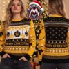 Wolverhampton Wanderers FC Wolves The Grinch Holding Logo Reindeer Snowflake 2026 Knitted Ugly Christmas Sweater