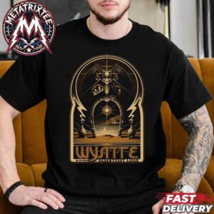 Wyatt E. Band x Desertfest Belgium 2026 Gig Poster For Liege On October 16th 2026 Short Black T-Shirt