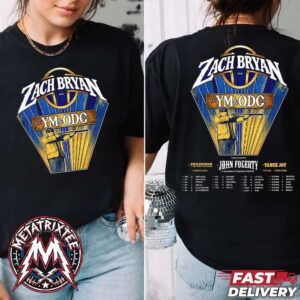 Zach Bryan Young Manhood and Other Donatable Organs Tour 2027 Start In Minneapolis MN On April 28 To Brisbane QLD On December 18 Two Sided Black T-Shirt